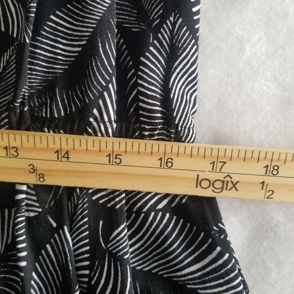 Merona Sleeveless Flounce Top Tropical Maxi Dress, Black White Size XL - Picture 7 of 9